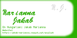 marianna jakab business card